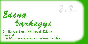 edina varhegyi business card